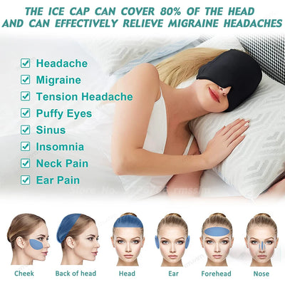 Head Massager Cap Gel Hot Cold Therapy.