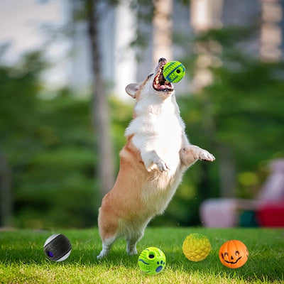 Squeaky Giggle Wobble Ball - Durable, Interactive Chew Toy.