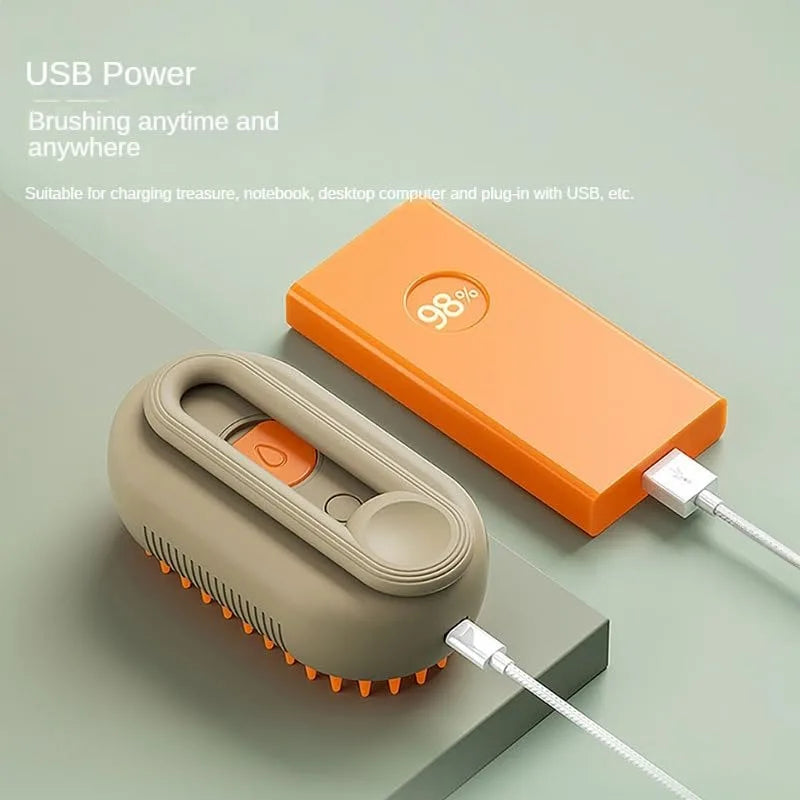 Steamy Dog Brush Electric Spray Cat Hairbrush.