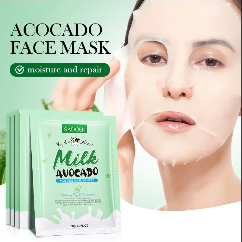 Milk Fruits Facial Masks Vitamin C Avocado.