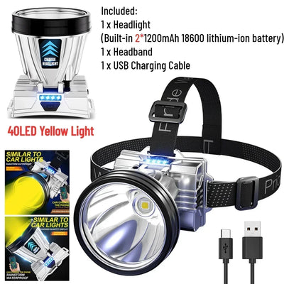 Strong Bald Headlight Ultra Bright