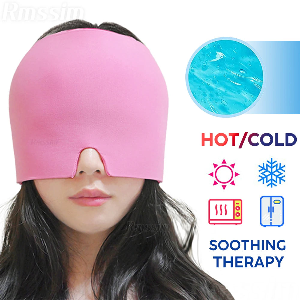 Head Massager Cap Gel Hot Cold Therapy.