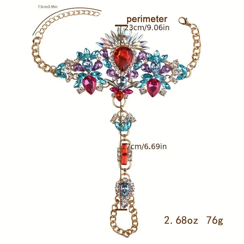 Anklet Colorful Faux Crystal Beach Accessories.