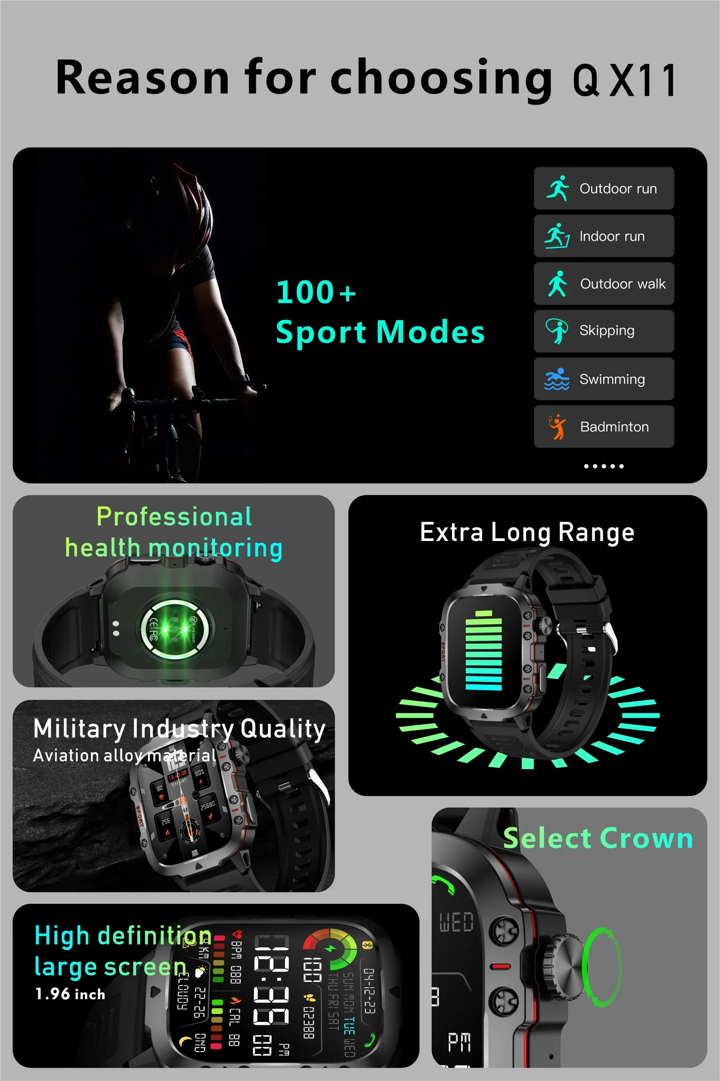 Smartwatch Waterproof Bluetooth Call Ai Voice.
