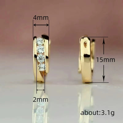 Gold Color Earrings Statement Ear Circle.