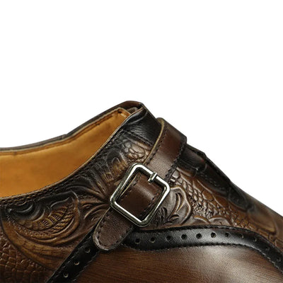 Deluxe Trendy Men's Leather Brogue Shoes.