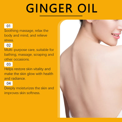 Body Relaxing Essential Oil Ginger Massage Oil Improve Rough Dry Skin.
