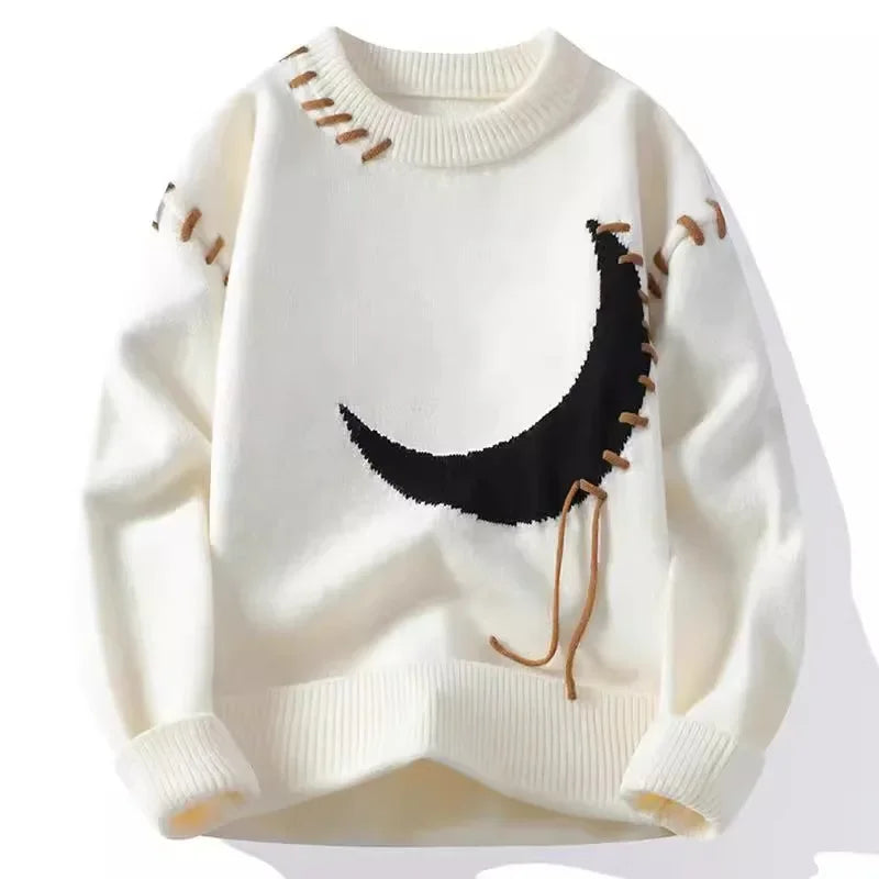 Trendy Men's Loose-Fit Knitted Sweater.