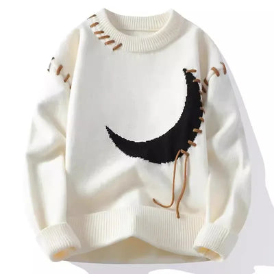 Trendy Men's Loose-Fit Knitted Sweater.