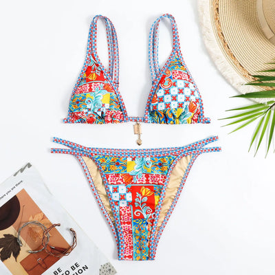 Bikini with Bohemian Print.
