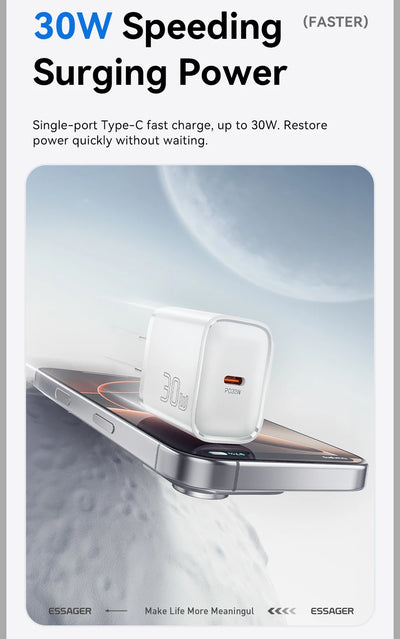 Type C Fast Charger For iPhone & Samsung.