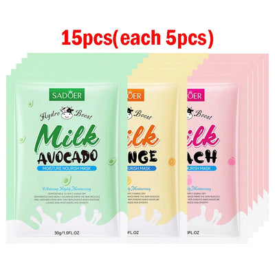 Milk Fruits Facial Masks Vitamin C Avocado.