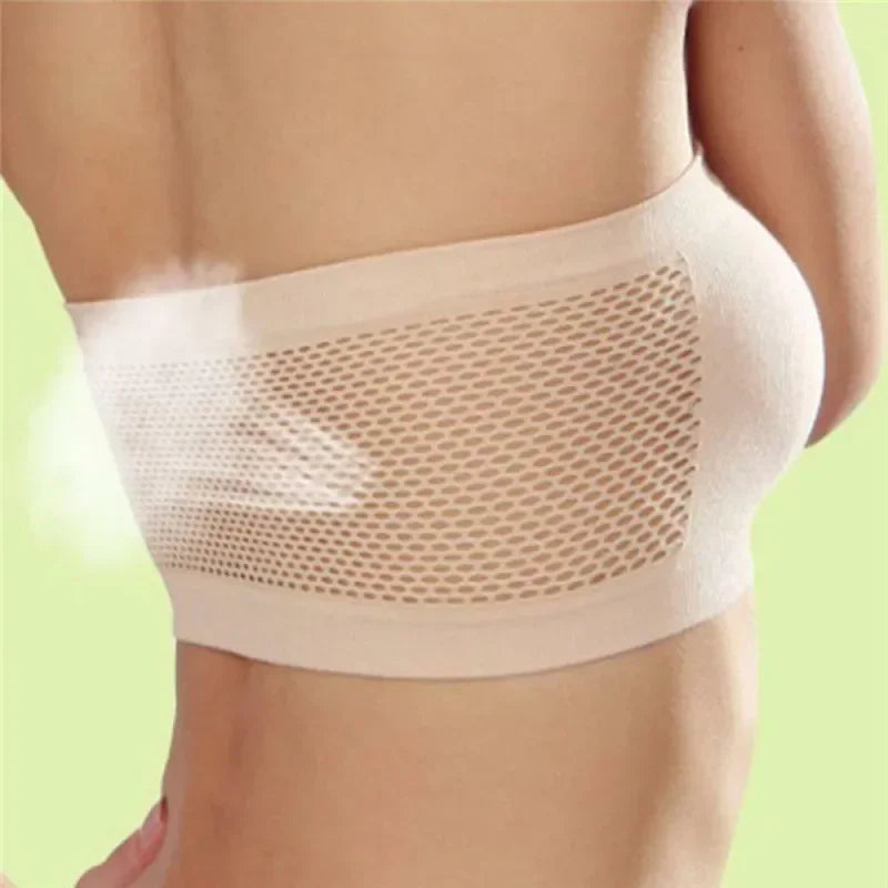 Breathable Mesh Tube Bra No breast pads