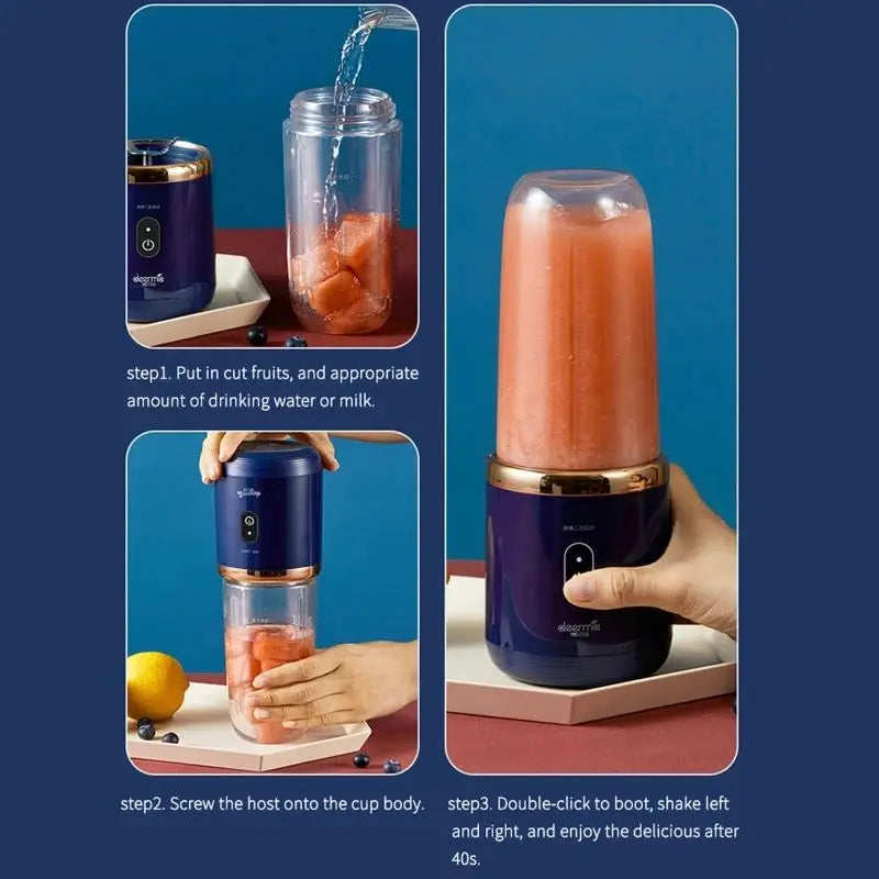 Portable Juicer Cup Smoothie Fruit Blender.