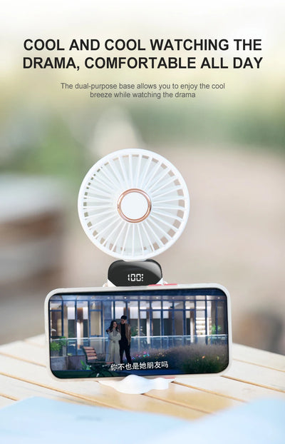 Mini Fan Foldable Portable Neck Hanging.