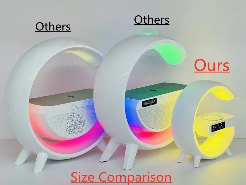 Atmosphere Light Wireless Charger Speaker Clock.