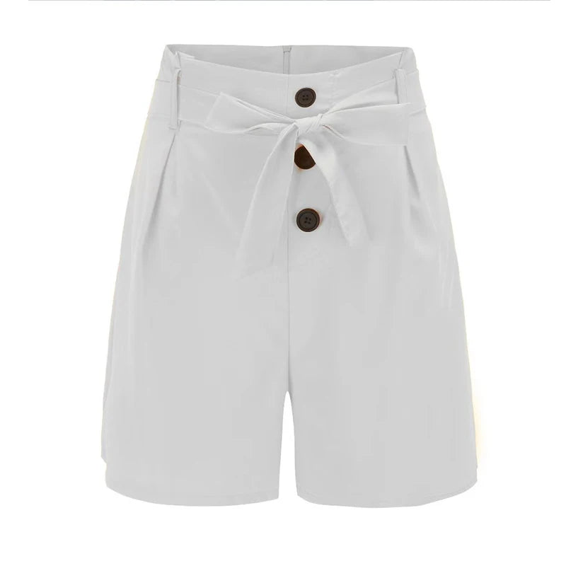 Tie Waist Beach Summer High Waist Shorts.