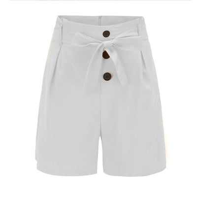 Tie Waist Beach Summer High Waist Shorts.