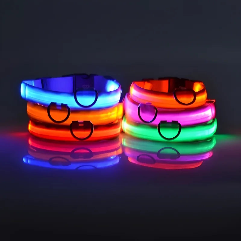 Dog Collar LED Night Safety Flashing.