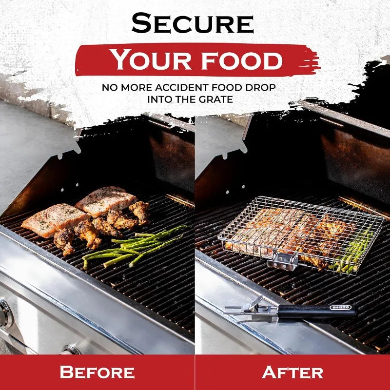 Stainless Steel Folding Grill Basket.
