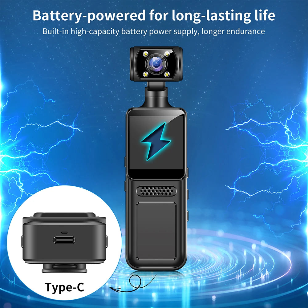 128GB 4K Ultra HD Action Mini Camera 180 Rotatable Vlog.