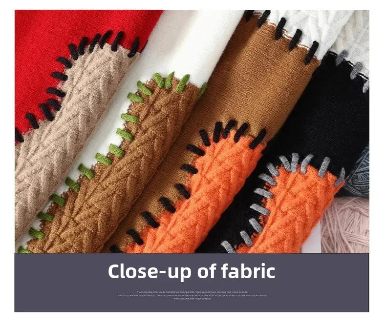 Trendy Men's Loose-Fit Knitted Sweater.