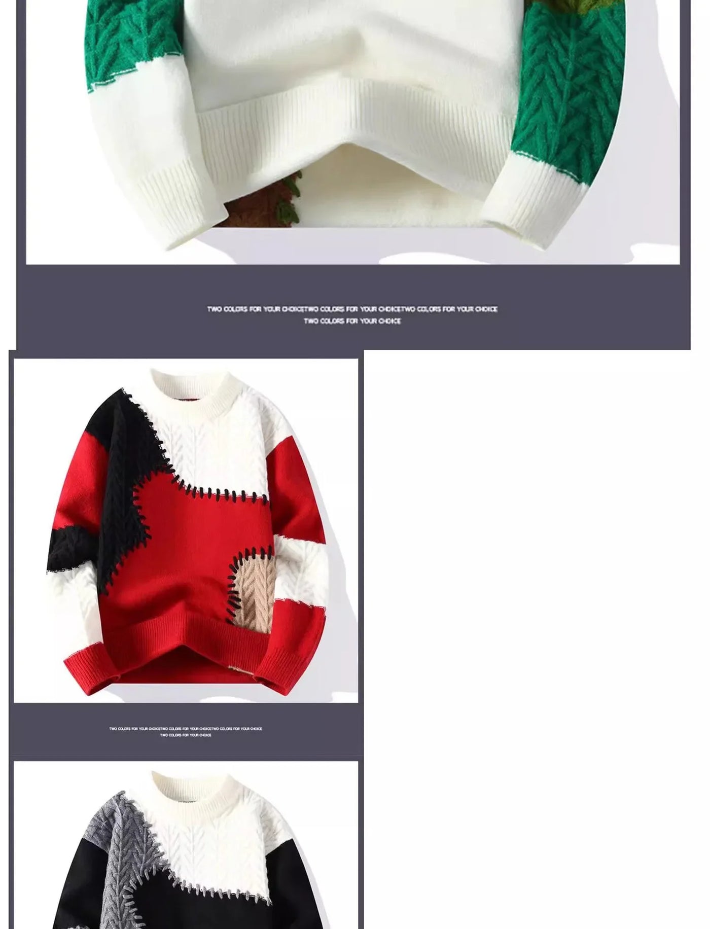 Trendy Men's Loose-Fit Knitted Sweater.