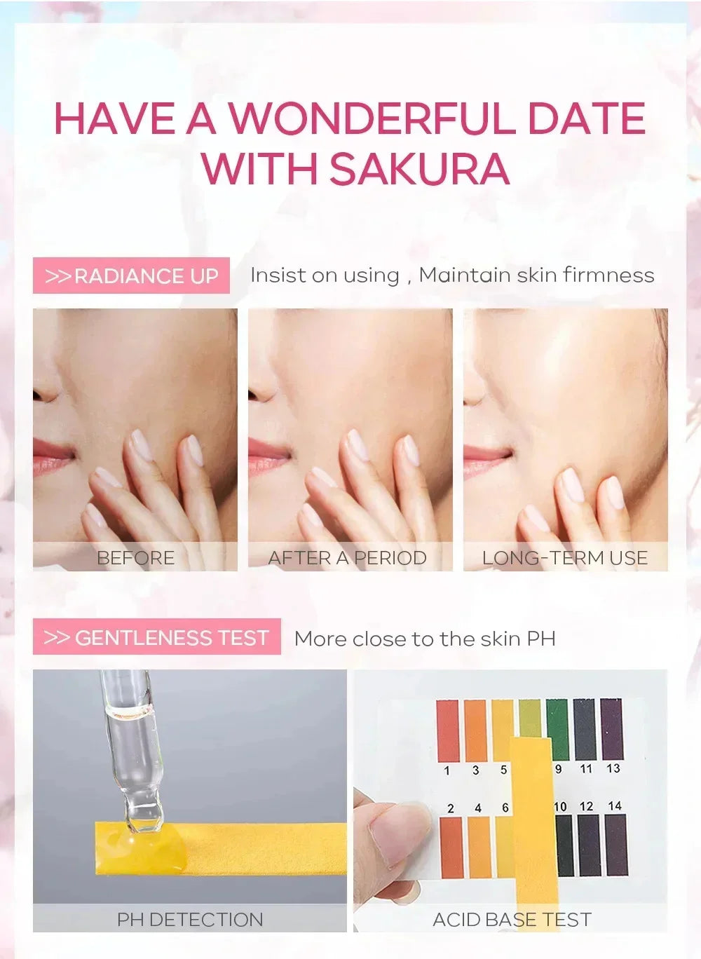Japan Sakura Wrinkle Remover Face Serum Cream Anti-Aging Fade.