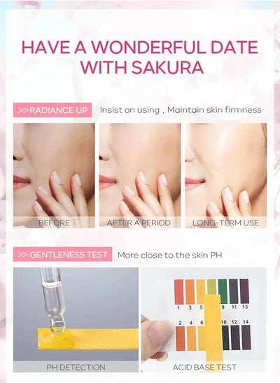 Japan Sakura Wrinkle Remover Face Serum Cream Anti-Aging Fade.