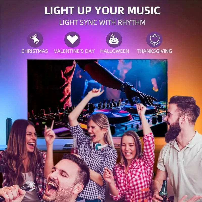 TV Backlight Music Sync Smart Strip Lights.
