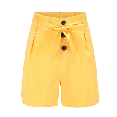 Tie Waist Beach Summer High Waist Shorts.