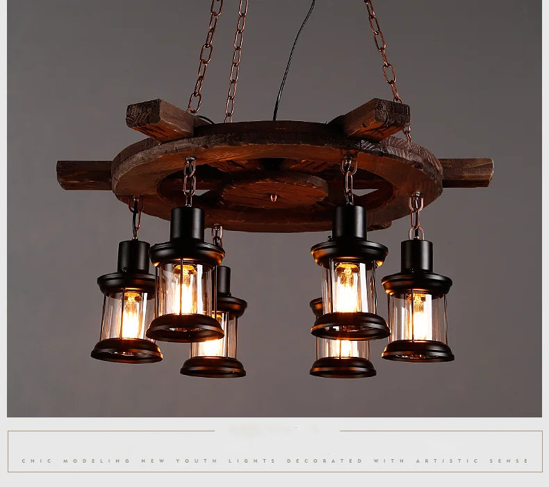 Wheel Pendant lights Metallic luster Hanging Lamps.