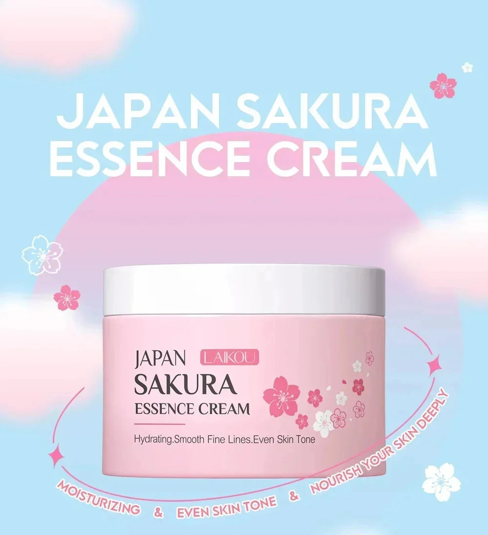 Japan Sakura Wrinkle Remover Face Serum Cream Anti-Aging Fade.