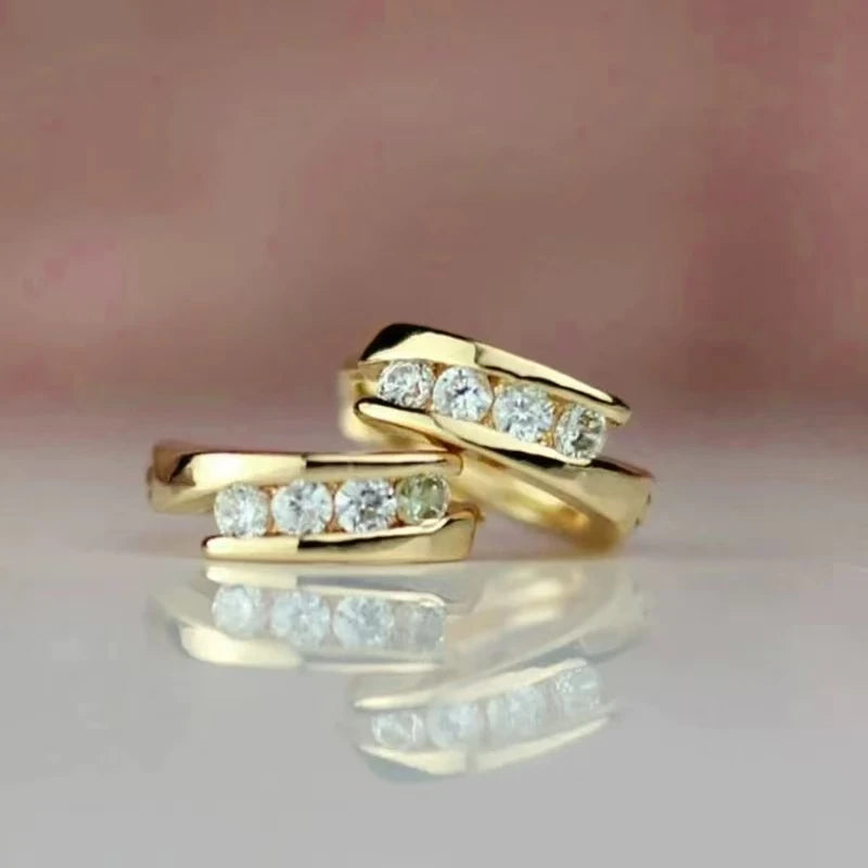 Gold Color Earrings Statement Ear Circle.