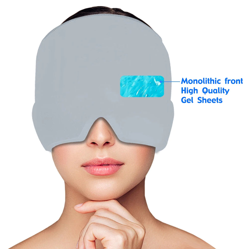 Head Massager Cap Gel Hot Cold Therapy.