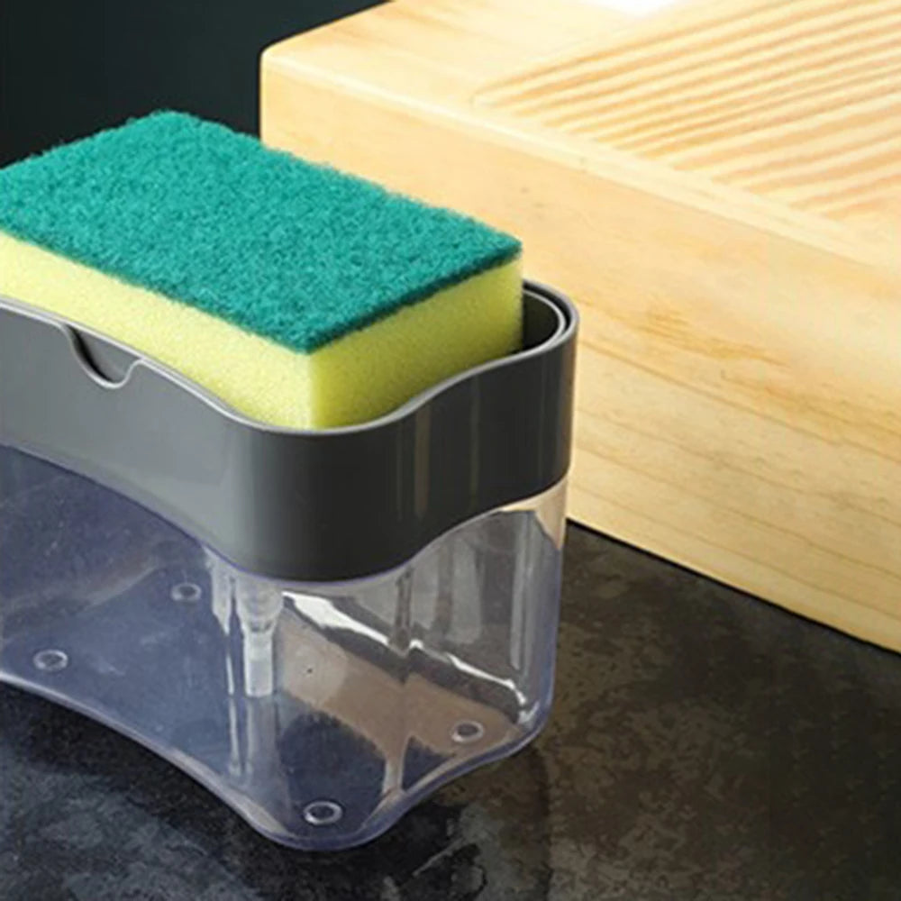Kitchen 2 In 1 Pressing Soap Liquid Box.