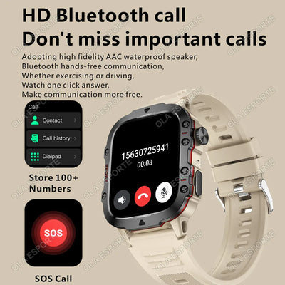 Military Smart Watch Sports Fitness Tracker.