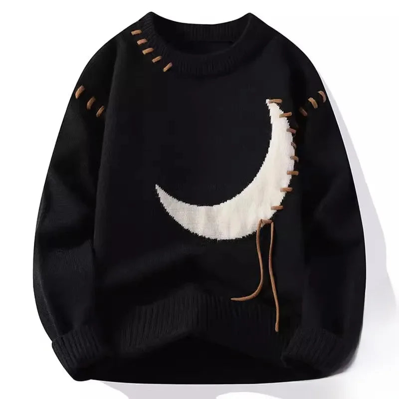 Trendy Men's Loose-Fit Knitted Sweater.