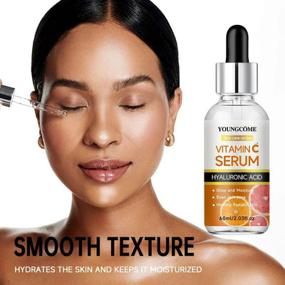 Vitamin C Facial Serum with hyaluronic acid for anti-aging, brightening, and moisturizing skin