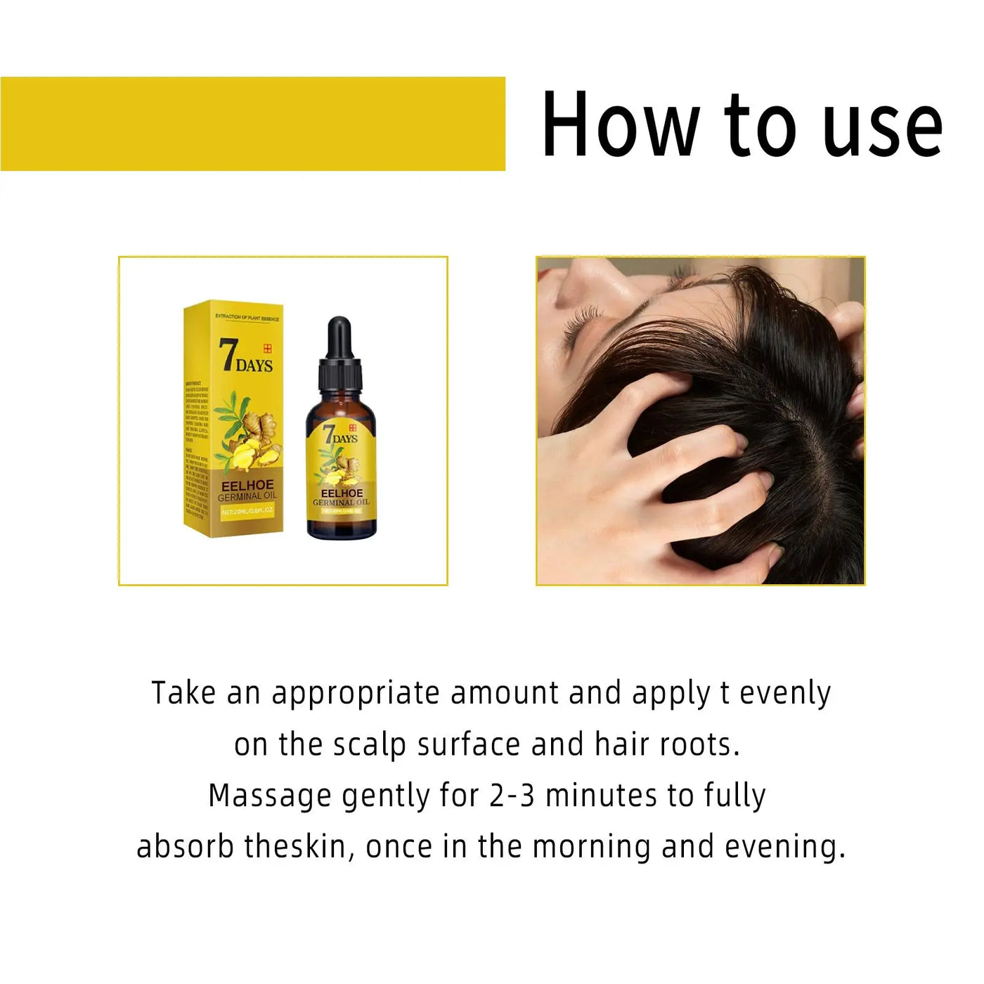 Ginger Hair Care Oil Hair Roots Scalp Treatment.