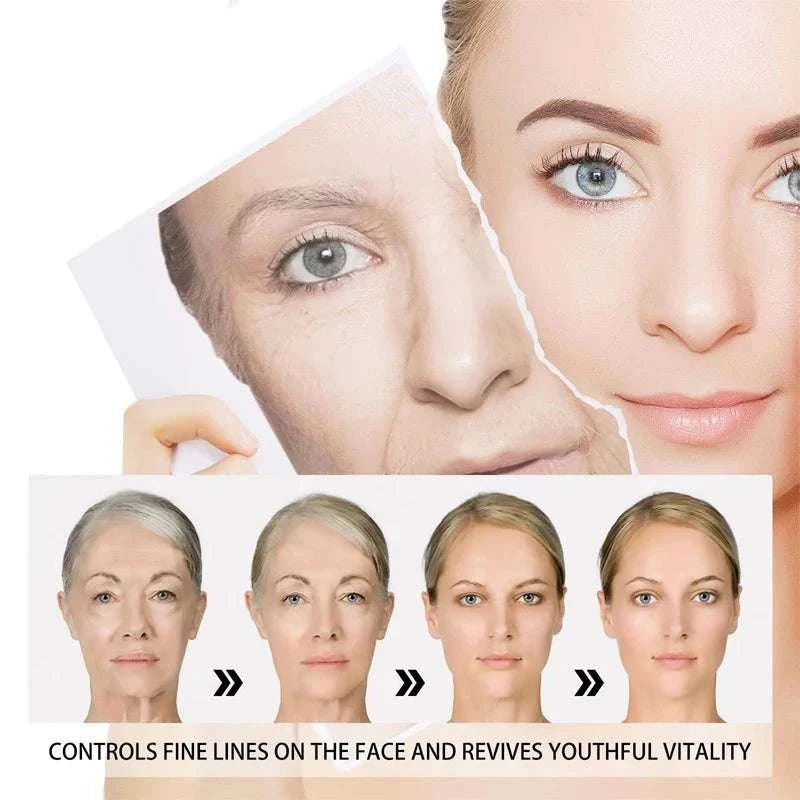 Caviar Wrinkle Remover face cream showing anti-aging effects and fine line reduction on woman's face