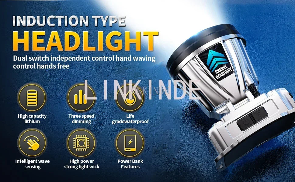 Strong Bald Headlight Ultra Bright