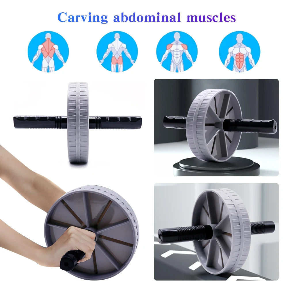 Roller Wheel Non-slip Abdominal Trainer.