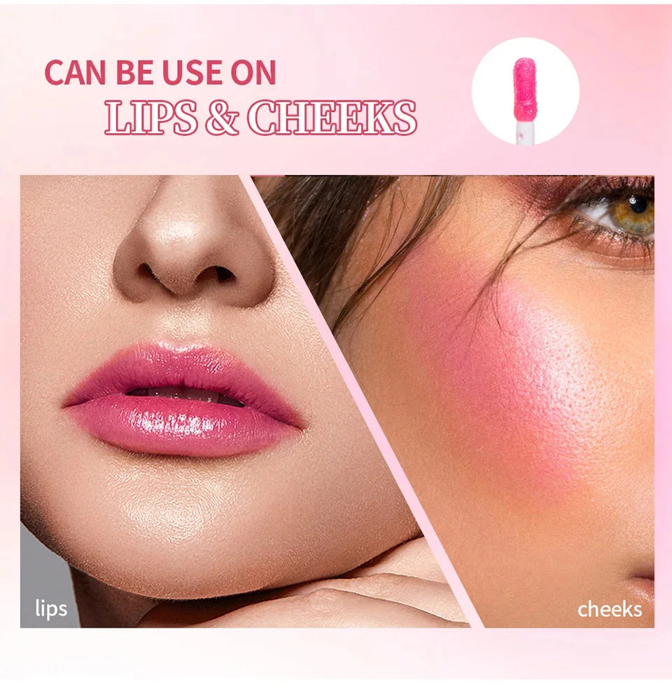 Natural pink serum lipstick.