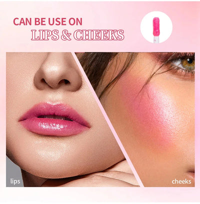 Natural pink serum lipstick.