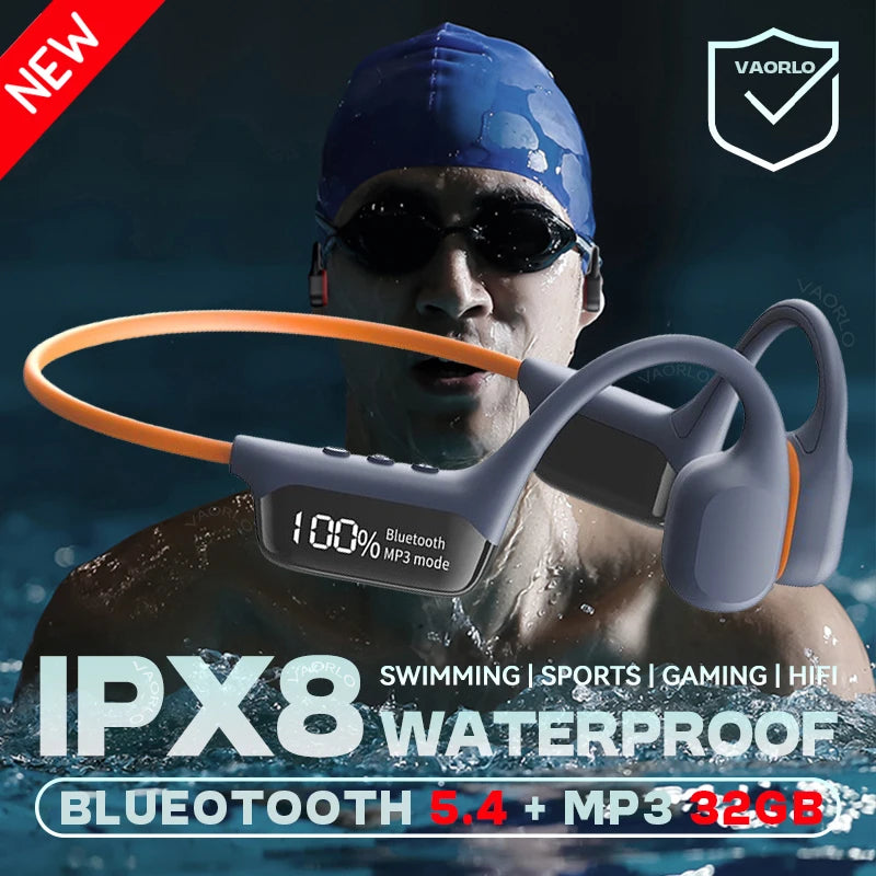Bluetooth Wireless Swimming Headsets.