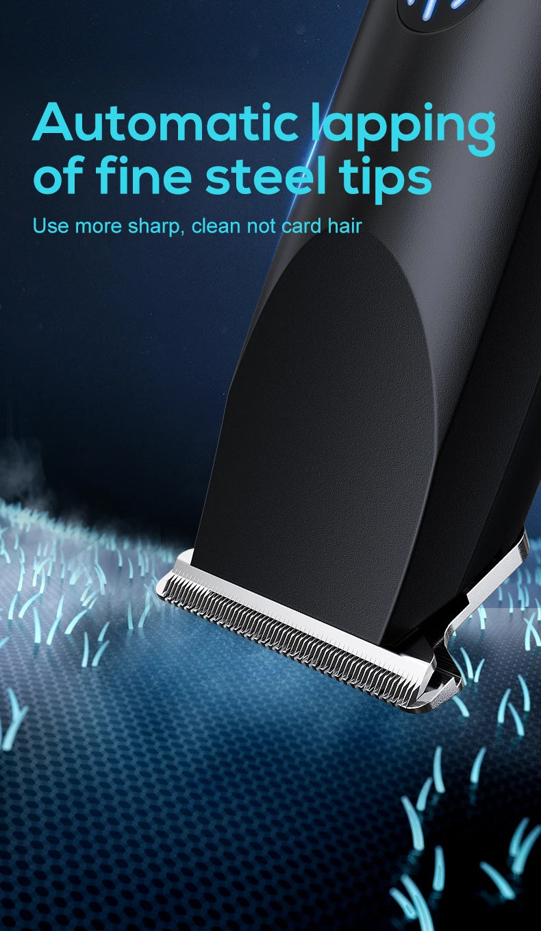 Adjustable cutter head with USB charging for electric hair clipper.