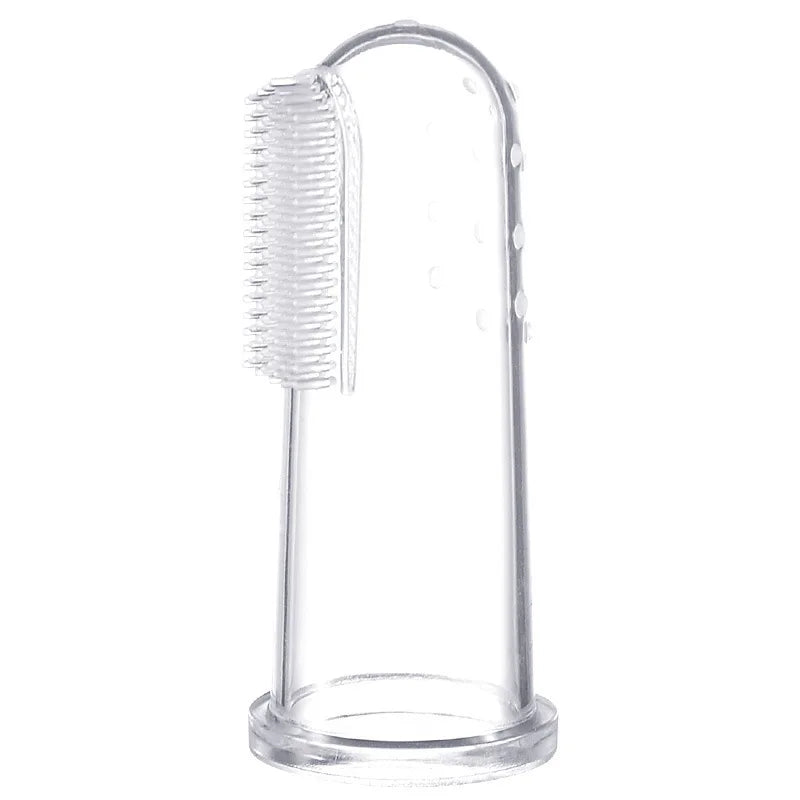 Soft Pet Finger Toothbrush Cleaning Silica gel.