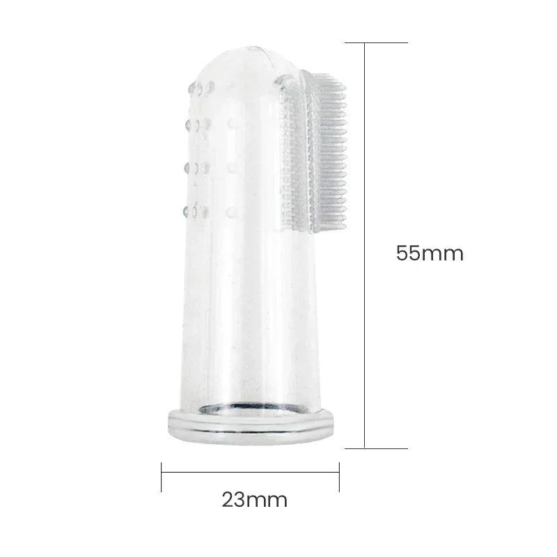 Soft Pet Finger Toothbrush Cleaning Silica gel.