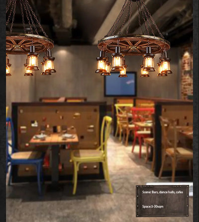 Wheel Pendant lights Metallic luster Hanging Lamps.